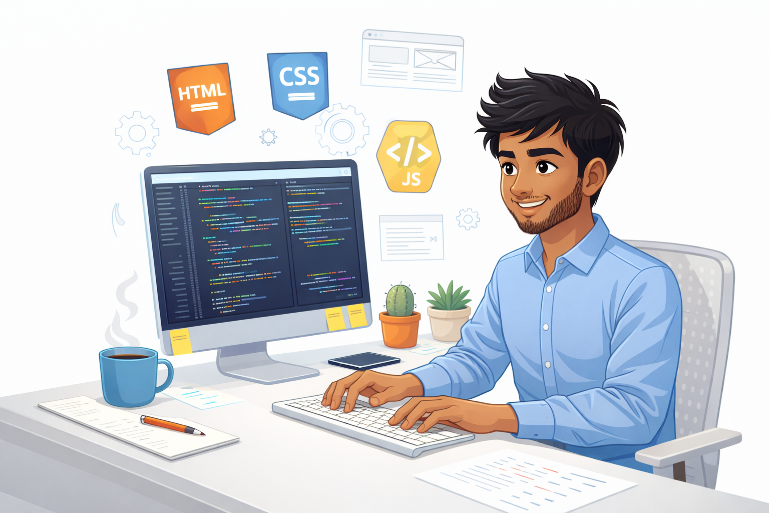 Software Developer Working